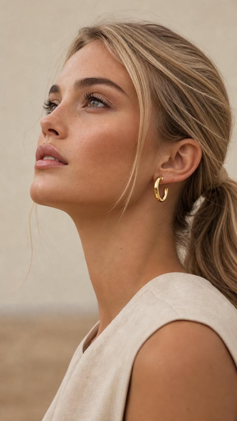 Jewelry styled on a model